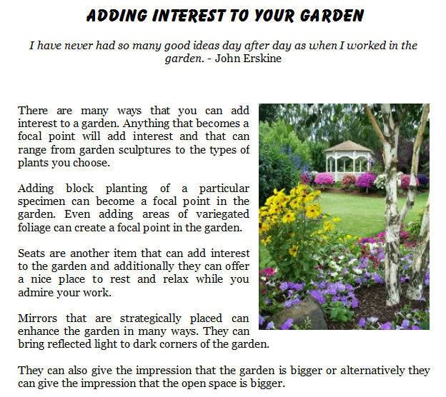 Making Your Garden Interesting