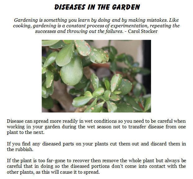 Plant Diseases in the Garden
